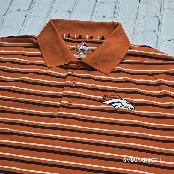 Majestic Other - Denver Broncos Majestic Cool Base Polo Men's Large Golf Performance Shirt